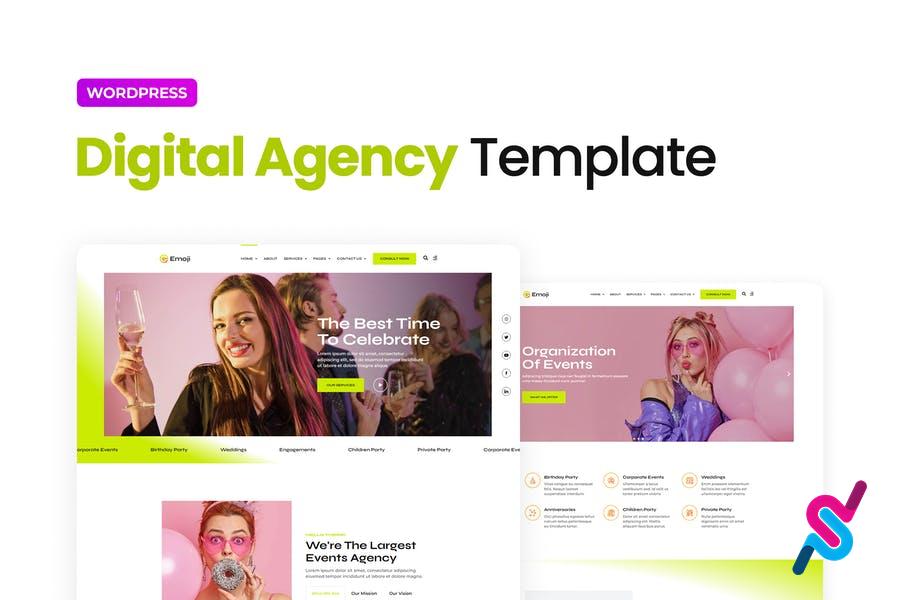 emoji-event-agency-elementor-template-kit-utc